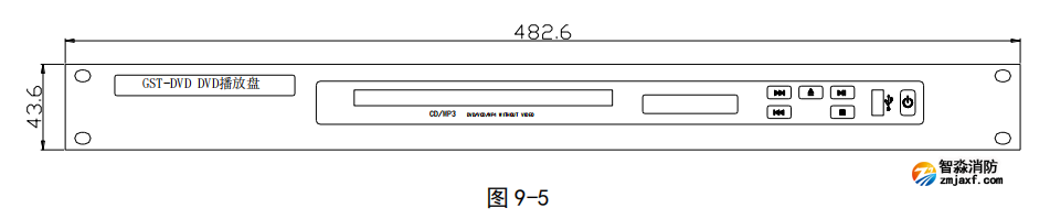 海灣GST-DVD 型 DVD 播放盤（可選配）接線安裝技術